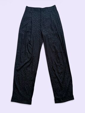 Betsey Johnson Black Polka-Dot Dress Pants